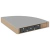 vidaXL Pakabinamos kampinės lentynos, 4vnt., pilkos, 25x25x3,8cm, MDF