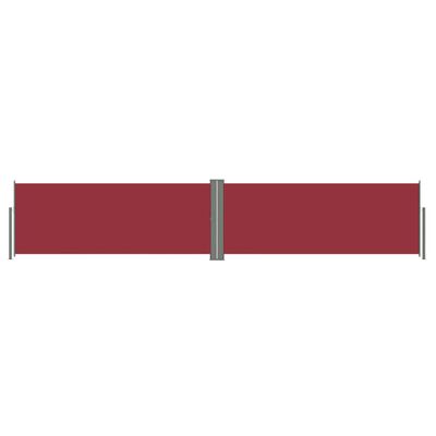 vidaXL Ištraukiama šoninė pertvara, raudonos spalvos, 117x600cm