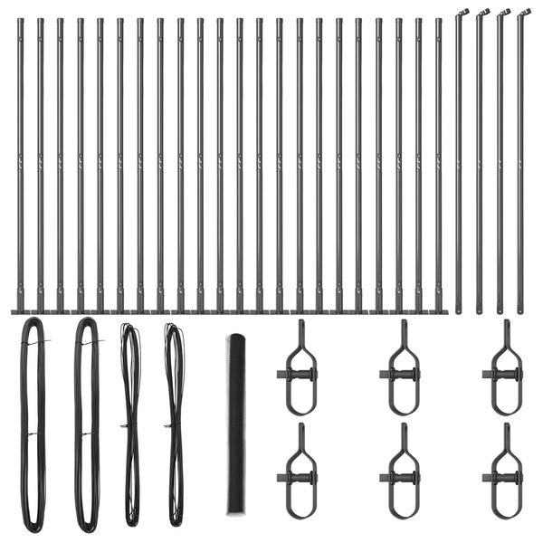 vidaXL Tvorelės stulpas Pilka 50 x 1,4 m (25 mm tinklas)