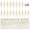 vidaXL Kalėdinis spiralinis kamuolys 40 vnt. LED Auksinė 3 x 11 cm