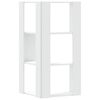 vidaXL Kampinė spinta, 3 aukštų, baltos, 50x50x102cm, mediena