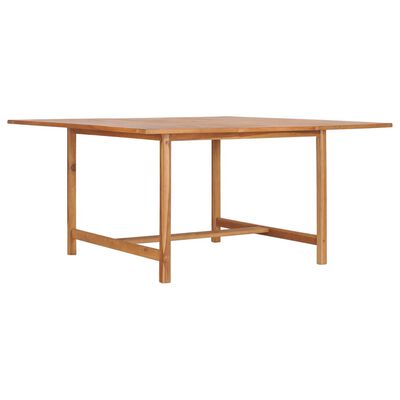 vidaXL Sodo stalas, 150x150x76cm, tikmedžio medienos masyvas