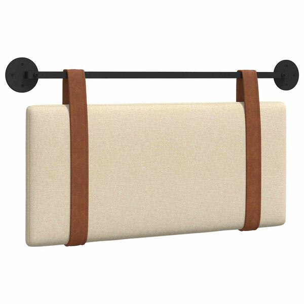 vidaXL Kabantysis galvūgalis Kreminė 100 x 55 x 5 cm Antikinis PU