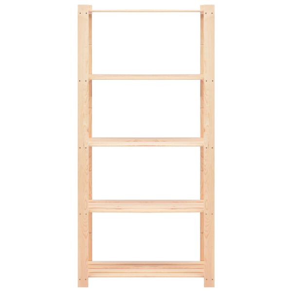 vidaXL Lentyna daiktams, 5 aukštų, 80x38x170cm, pušies masyvas