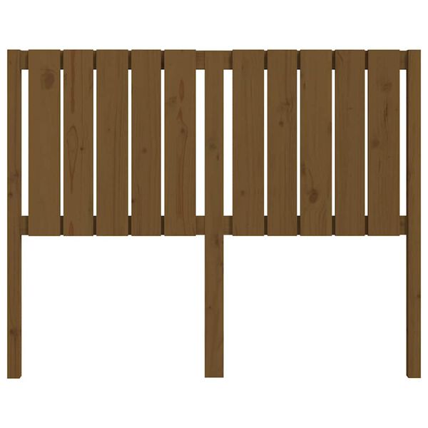 vidaXL Lovos galvūgalis, medaus rudas, 125,5x4x100cm, pu&scaron;ies masyvas