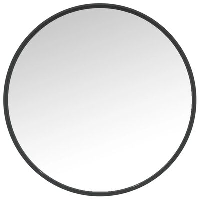vidaXL Sieninis veidrodis, juodos spalvos, 50cm