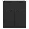 vidaXL Šoninė spintelė, juodos spalvos, 60x30x70cm, apdirbta mediena