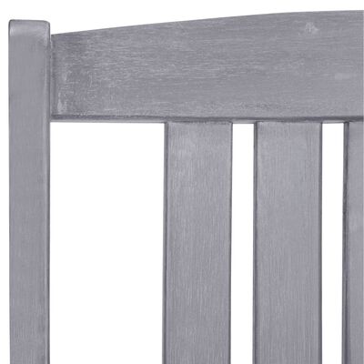 vidaXL Sodo kėdės, 4vnt., pilkos, akacijos medienos masyvas
