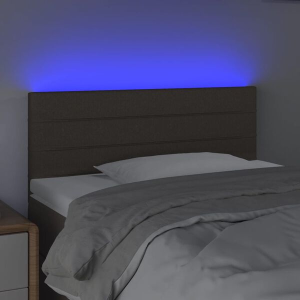 vidaXL Galvūgalis su LED, taupe spalvos, 90x5x78/88cm, audinys