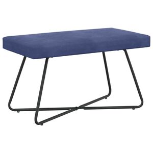vidaXL suoliukas Policijos mėlyna 80 x 40 x 45 cm Aksomas