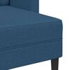 vidaXL 2-vietė sofa su L formos mėlynu 125 cm audiniu