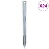vidaXL Palapinės kai&scaron;čiai, 24vnt., 22cm, skersmuo 20mm, plienas