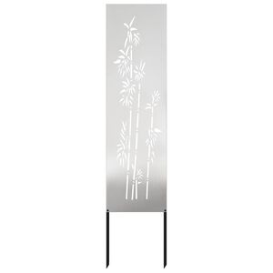 vidaXL Sodo privatumo ekranas Sidabro 32 x 140 cm Nerūdijantis plienas