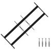 vidaXL Langų saugos grotelės su 2 skersiniais 3 vnt. 43-74 cm