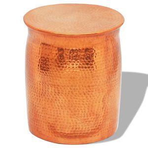 vidaXL Kalto aliuminio taburetė/&scaron;oninis staliukas, žalvario/vario sp.
