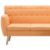 vidaXL L-formos sofa, aud. apmušal., 171,5x138x81,5cm, oranžinė