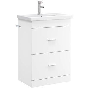 vidaXL Vonios baldų rinkinys Balta 61 x 40 x 84,5 cm Apdirbta mediena