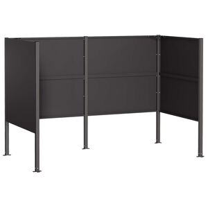 vidaXL Atliekų konteinerio ekranas 167 x 85 x 113 cm Plienas Juoda