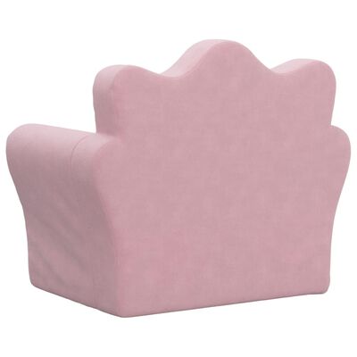 vidaXL Vaikiška sofa, rožinės spalvos, minkštas pliušas
