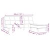 vidaXL Dvivietė sofa-lova su taburete, kreminė, mikropluo&scaron;to audinys