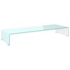 vidaXL TV stovas/monitoriaus pakyla, žalias, 90x30x13cm, stiklas