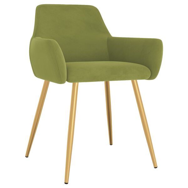 vidaXL Valgomojo kėdės, 4vnt., &scaron;viesiai žalios spalvos, aksomas