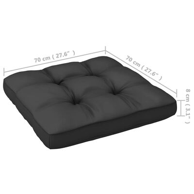 vidaXL Sodo komplektas su pagalvėmis, 13 dalių, pilkas, pušies masyvas
