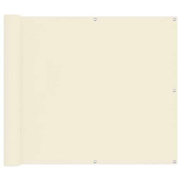 vidaXL Balkono Ekranas Kreminė 100 x 1000 cm Oksfordo audinys