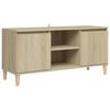 vidaXL TV spintelė su medinėmis kojelėmis, ąžuolo, 103,5x35x50cm