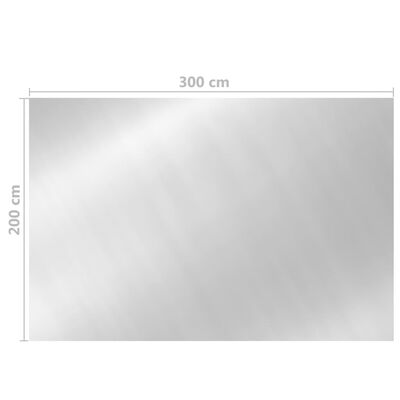 vidaXL Baseino uždangalas, sidabrinės spalvos, 300x200cm, PE