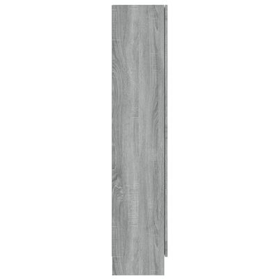 vidaXL Vitrininė spintelė, pilka ąžuolo, 82,5x30,5x150cm, mediena