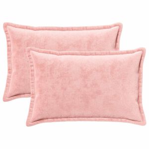 vidaXL Pagalvėlės užvalkalas 2 pcs HOUTEN Rožinė 50 x 80 cm Flanelė