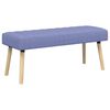 vidaXL Kanalo pamink&scaron;tintas suolas Džinsinės mėlynos 110 x 40 x 46 cm