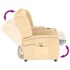 vidaXL Keturvietis atlo&scaron;iamas masažinis krėslas, kreminis