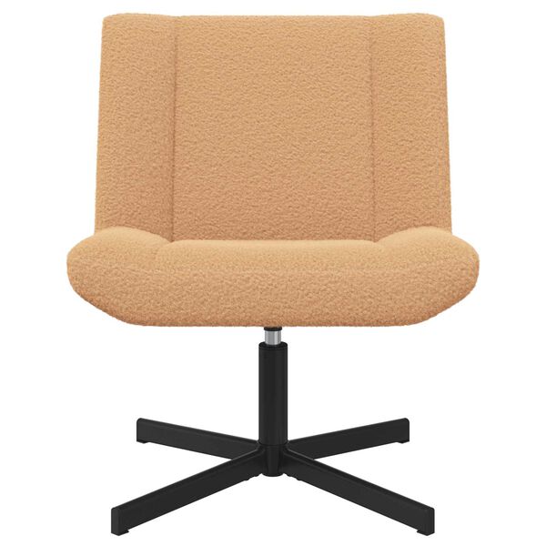 vidaXL Sukamasis krėslas Smėlio 63 x 75 x 76 cm Avikailis