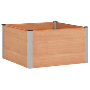 vidaXL Paauk&scaron;tinta sodo lova Ruda 100 x 100 x 54 cm WPC ir aliuminis