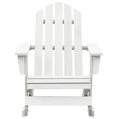 vidaXL Supama sodo kėdė, balta, mediena