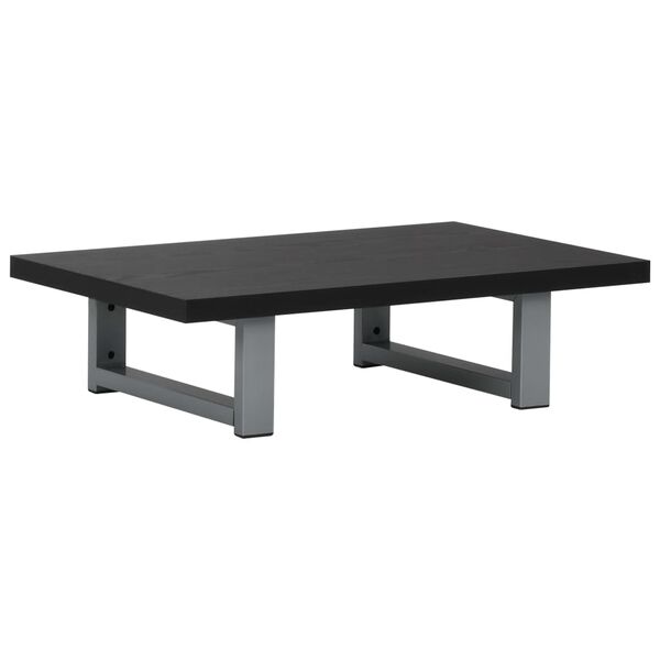 vidaXL Vonios kambario baldų komplektas, 2d., juodas, keramika