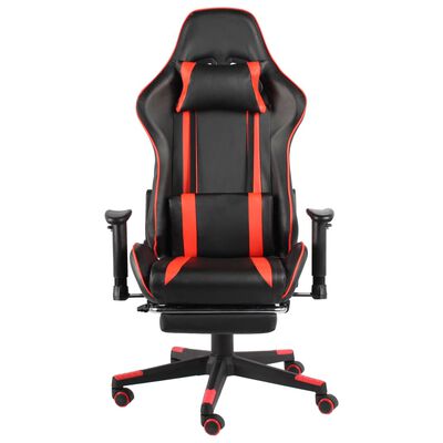 vidaXL Pasukama žaidimų kėdė su pakoja, raudonos spalvos, PVC