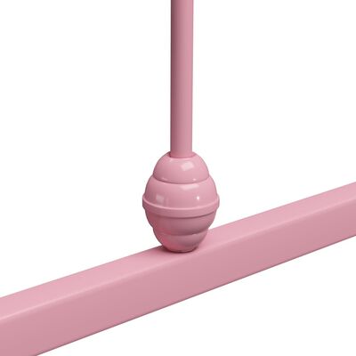 vidaXL Lovos rėmas, rožinės spalvos, 100x200cm, metalas