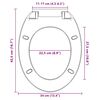 vidaXL Klozeto sėdynė su soft-close mechanizmu, pilka, ovali