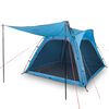 vidaXL Stovyklavimo palapinė, mėlyna, keturvietė, atspari vandeniui