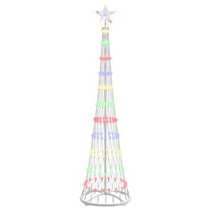 vidaXL LED Kalėdų medis Įvairiaspalvis 51 x 51 x 190 cm metalas