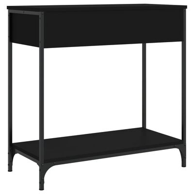 vidaXL Konsolinis staliukas, juodas, 75x34,5x75cm, apdirbta mediena