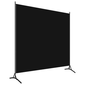 vidaXL Kambario pertvara, juodos spalvos, 175x180cm, audinys