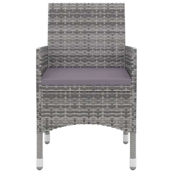 vidaXL Sodo komplektas su pagalvėlėmis, 7 dalių, poliratanas/stiklas