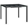 vidaXL Sodo stalas, antracito spalvos, 100x100x72cm, plienas