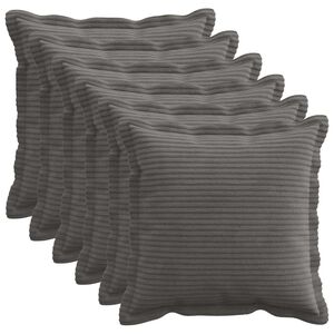 vidaXL Pagalvėlės užvalkalas 6 vnt. HOUTEN Tamsiai pilka 30 x 30 cm