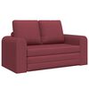 vidaXL Sofa lova 60cm Vyno raudona audinys