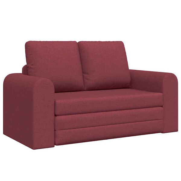vidaXL Sofa lova 60cm Vyno raudona audinys